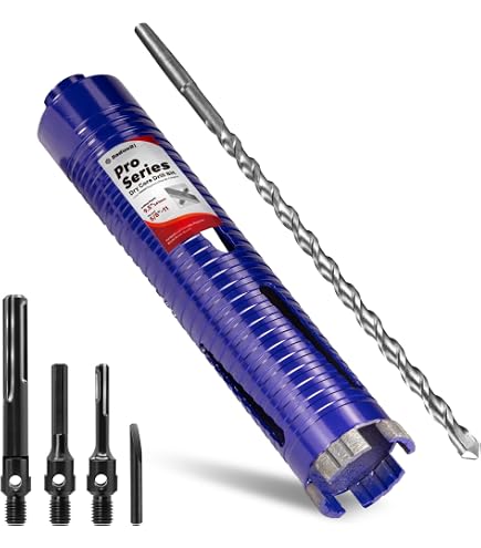 Core Power DaduoRi 1 1/2 Inch Wet Core Drill Bit, 1.5" Core Bits For Concrete, 14" Drilling Depth, 1-1/4"-7 Thread Diamond Core Drill For Concrete, Masonry Step Drill Bit