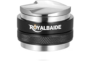 ‎ROYALBAIDE 51 mm ubijak do espresso i dystrybutor, podwójna głowica poziomująca kawę, kompatybilna z 51 mm uchwytem filtra, regulowana głębokość, odłączane ręczne ubijaki do espresso