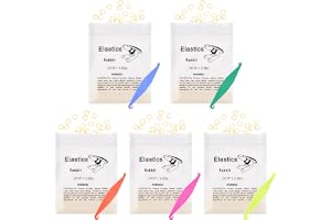 OFFCUP tandgummiband, 500 stycken ortodontiskt elastiskt | Orortopediska elastiska med 5 stycken placeringsfästen för tandställningar, tandhängslen, smulor (kanin 3/16 tum)