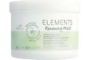 Wella Professionals Masque Elements Régénérant sans silicone pour tous types de cheveux - à l'aloe vera et à la vitamine E, hydrate, prévient frisottis et casse, apportant douceur et brillance, 150ml