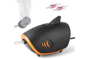 ‎FEDOUR FEDOUR 4W Mächtig Aquarium Luftpumpe, 2-ausgänge leise Aquarium sauerstoffpumpe mit Allem Zubehör, für 50-700L Fish Tank