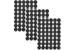 Leucasa 144 Pièces Patins pour Meubles 15mm Protection Pied de Chaise 5mm d'Épaisseur Tampon Chaise pour Les Pieds de Meubles, Les Pieds de Chaises, La Protection des Sols en Bois Dur (Noir, 15mm)