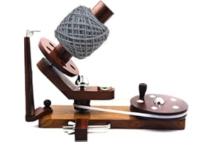 Hind Handicrafts Avvolgitore per gomitoli in legno per lavoro a maglia e uncinetto, realizzato a mano in palissandro, liscio al centro con base antiscivolo, ideale per gomitoli da 0,5 kg