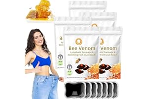 NNBWLMAEE Lukmlca - Perlas de drenaje linfático de veneno de abeja y adelgazamiento para pies, remojo de pies de veneno de abeja Lukmlca, cuentas de veneno de abeja para pies, remojo linfático de