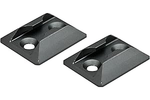 VanEssential Cargo Accessory Venture L-Track Single Stud Mount, 2 pack, T6 Aluminum, Charcoal Gray, Compatible with Van