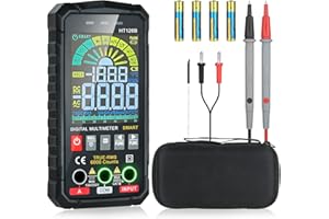 Bcamelys Smart Digital Multimeter, Voltage Meter 10000 Counts Auto-Ranging, Smart Electrical VA Color Display Screen Tester Voltmeter Measuring AC/DC Voltage Current Resistance Capacitance with NCV