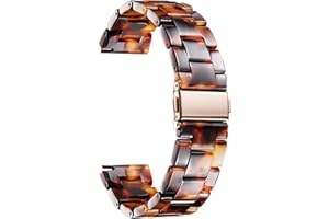 BINLUN Bracelet de Montre en Résine pour Dame Homme 12mm 14mm 16mm 18mm 20mm 22mm, Bracelet de Remplacement Boucle Déployante Dégagement Rapide pour Montre Connectée, 14 Couleurs Léger Mode Band