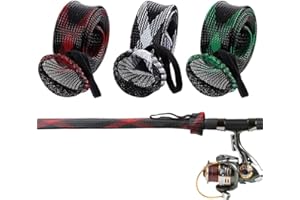 Ianulus 3 Stücke Angelrutensocken Angelrutenhülle Schutzhülle für Angelrute Spincasting Ruten Spinnruten Rutentasche Schutzruten ür Angelruten bis 170cm, um EIN Verkratzen der Angelrute zu Verhindern