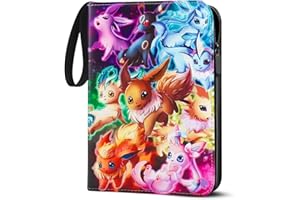 LYAILOOGXL Scrapbook for Pokemon 400 Cards Large, Card Scrapbook with 50 Removable Sleeves 4 Pockets, Trading Card Album Book Binder for Pokemon