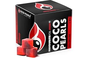 COCOPEARLS COCOPEARL Coconut Charcoal, 100% Natural Coconut Charcoal, Burning Time up to 90 Minutes, No Taste Natural Charcoal, Ideal for BBQ and Barbecue Charcoal, Environmentally Friendly (Favorite26, 1 kg -