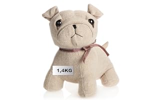 COM-FOUR® Stoper do drzwi, ciezki uchwyt do drzwi, uroczy wzór psa, funkcjonalne akcesoria do domu, stoper do okien i drzwi, idealny na przeciagi (Pies Bella)