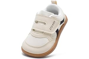 STQ KIDS Wide Kids Barefoot Shoes Zero Drop Boys and Girls Trainers with Hook and Loop | Non Slip | Lightweight