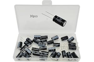 GTIWUNG 30 sztuk 1000uF Radialne kondensatory elektrolityczne, kondensator elektrolityczny 10x17mm, Electrolytic Capacitor 1000µF 25V, aluminium kondensatory elektrolityczne 25 V