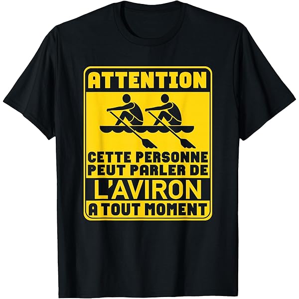 T-shirt Aviron Rétro - Design Battements De Cœur Pour Rameurs - Coupe Classique - Manches Double Couture - Coton Léger - Cadeau Fan D'aviron