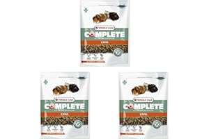 Versele-Laga Complete Cavia nutrición Todo en uno | Paquete de 3 | 3 x 500 g | Pellets para cobayas | Contiene heno Timothy | Enriquecido con Bayas de saúco y Hierbas aromáticas