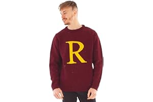 Harry Potter R for Ron Maglione di Natale per Adulti | Felpa in Maglia Ron Weasley Letter R da Uomo e da Donna | Regalo di Abbigliamento per Film di Natale in Rosso | Regalo Festivo di Hogwarts