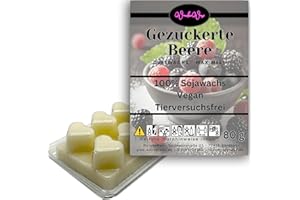 WonderWax Duftwachs Wax Melts für Duftlampe, 6 Herzen Duftmelt Wachsmelt Sojawachs Duftwachs Würfel für Raumdüfte, Wachs Duftöl Winter Indoor Schmelzen für Aromalampe Gezuckerte Beeren