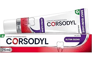 Corsodyl Toothpaste Ultra Clean, Daily Gum Care, Help Stop and Prevent Bleeding Gums, 75ml