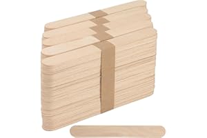 MUKCHAP 500 PCS 150 x 18 x 1.6mm Wooden Lollipop Sticks, Natural Wood Lolly Popsicle Sticks, Wooden Craft Ice Cream Stick for Crafts, Ice Cream Making