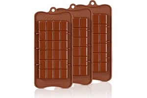 BREEZO 3 Stück Silikon Schokoladenform Muffinblech aus Silikon Eiweiß und Energieriegel-Formen Backform Muffinform Antihaftbeschichtet für Cupcakes Kuchen Pudding Eiswürfel und Gelee Schokolade