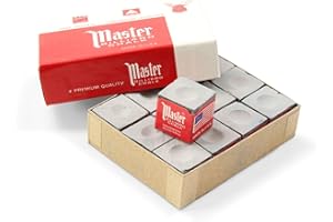 Tweeten MASTER BILLIARD Pool Snooker Cue Chalk - Dozen Box 12 Pieces - GREY