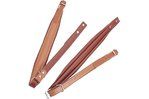 CHGCRAFT 2 Uds., Correas de Hombro de Acordeón de Cuero PU Ajustables Suaves Y Gruesas, Juego de Correas de Acordeón para 16-120 acordeones Bajos, marrón