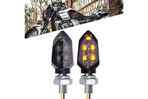 keepdsgn 2 X Intermitentes Moto LED de señal de giro de motocicleta Homologado 12V Moto LED Intermitente Lámpara ámbar Universal para Motocicleta Scooter Quad Cruiser Off Road.