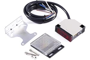 Roberee Reflexions Lichtschranke, E3JK-R4M1 Reflexions-Lichtschranke AC 90-250V 3A Lichtschrankensensor Photoelektrischer Schalter für Automatisches Garagentor Alarmsensor DIY-Sensor-Treppenlicht