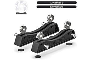 YIMATEECO 3D Printer Filament Holder with Ball Bearings, 2Pcs 3D Printer Spool Holder Mounting Shelves Adjustable Consumables Brackets for 3D Printing Materials, PLA/ABS/TPU/Others (Black, 2Pack)