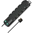 Brennenstuhl Primera-Line 10-way Extension Lead (Power strip with 2 switches for 5 sockets each and 2m cable) Black