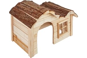 KERBL PET Kerbl, casetta Nature Plus con tetto leggermente curvo, marrone, 30 x 20 x 20 cm