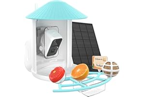 Comedero Pajaros con Camara, Netvue Birdfy Comedero Pajaros Exterior con Soporte Multifuncional, Captura Automática de Imagen/Videos de Aves, Cámara WiFi Inalámbrica + Panel Solar, Impermeable IP65