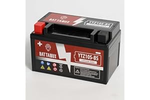 Battanux YTZ10S-BS Batterie & Motorradbatterie, versiegelt SLA/AGM 12V8.6Ah ATV/UTV/Schneemobil/Motorrad Batterie Wartungsfrei & Kein Werkzeug für die Installation