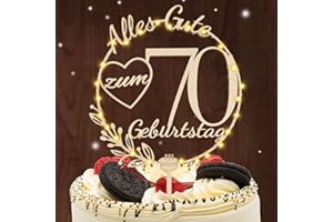 I LOVE MOM Cake Topper 70 Geburtstag Holz,70 Tortendeko Geburtstag Kuchen Deko für Mädchen Junge Frauen Mann