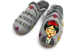 ENCARNI ZAPATERÍA Zapatillas Casa Mujer - Zapatillas Mujer Casa Invierno - Antideslizantes - Zapatillas Mujer Divertidas - Pantuflas Mujer, Zapatillas Frida Kahlo Mujer, Superwoman, Regalos Originales para Mujer