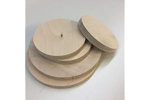 STICKER DESIGN SHOP Runde Holzscheibe Holz Rund Birke Multiplexplatte Scheibe Multiplex Tischplatte Rundholz (Ø 200mm, Stärke/Dicke: 9mm)