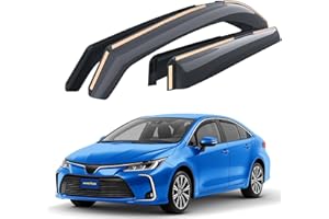 Goodyear en Canal Deflectores de Aire para/compatible con Toyota Corolla 2018-2026 sedán - Accesorios Coche- Deflectors Ventanilla Coches- Deflectores de Viento- Derivabrisas- Cortavientos Ventana-4ud