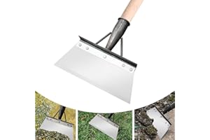 HICAS Garden Shovel,Multifunctional Cleaning Shovel,Stainless Steel Garden Scraper,Weed Remover Tool,Outdoor Shovel Gardening Tools for Weeding,Snow Cleaning, Planting (NO Handle) (23cm/9inch)