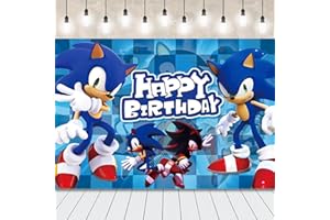 WIRHAUT Son-i Happy Birthday Backdrop, Photography Backdrop,Photo Background, Happy Birthday Banner Party Supplies for Boy Kids Party Decorations 5x3FT