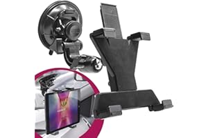 mobilefox® Support 360° universel de véhicule pour tablette PC Samsung Galaxy Tab 4/3/2/S/A/Note/NotePro/TabPro/Active/Ativ/Ativ Q/Lite 7/7.0/7.7/8.0/8.4/8.9/10.1/10.5/12.2