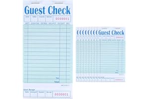 Giyofom Guest Checks Book 10Pack,Server Note Pads,Waitress Accessory Wiring Pads,Restaurant Supplies Order Pads 500 Count Total