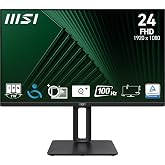 MSI 23.8" PRO MP245PG Kurumsal Monit&ouml;r, FHD, 16:9, Flat, IPS, 100Hz, 1ms, Adaptive-Sync, Pivot