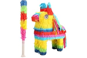32nd Piñata Party Game with Stick - Rainbow Horse