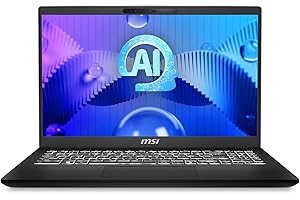 MSI Modern 15 H AI C1MOG-211XES - Ordenador portátil 15" (Intel Core Ultra 7 Processor 155H, RAM 32Gb, 1TB SSD, Free Dos), Teclado QWERTY español