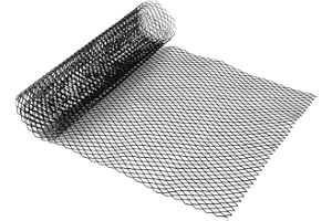 ‎FYDUN Fydun Auto Grille Mesh 8x16mm Aluminiumlegierung Auto Grille Mesh Net Grid Körper Stoßstange Rhombic Grill Universal Schwarz