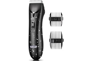 Telfun Body Trimmer for Men with LED Light, Electric Groin Hair Trimmer, Replaceable Ceramic Blade Heads, Waterproof Wet/Dry Clippers, Rechargeable Built-in Battery, Ultimate Male Hygiene Razor (8002)