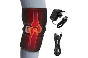 MOFAJANG Heated Knee Pad, Knee Brace Heating Pad, 3 Heating Modes Knee Warmer Wrap for Arm Knee Joint, Come with Power Plug & USB Cable-1PC