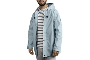 Breizh Ocean - Ciré imperméable, Création française ARMOR, intérieur marinière rayé - Mixte,Veste de pluie Homme ou Femme - Veste imperméable homme avec grande tailles du XS au 4XL