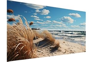 Woplagyreat Diamond Painting Erwachsene Diamant Bilder Dimondpaintin Blumen 5d Landschaft Diamanten Crystal Art Rahmen 70x40 Groß Deko Wohnzimmer Wanddeko Schlafzimmer Pflanzen Aesthetic Sandstrand