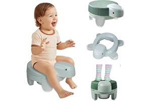 NP'MED Pot bebe toilette Montessori | 3 en 1 | Apprentissage de la propreté | Reducteur toilette enfant | Voyage & Pliable | Marche pied Enfant | E-Book et Sacs OFFERT